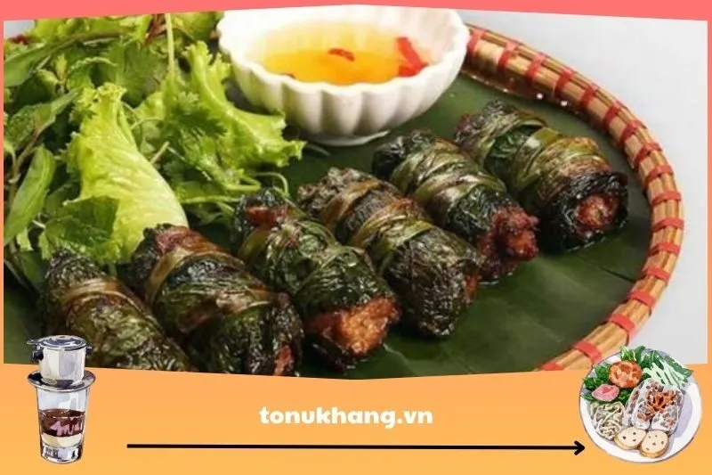 Chả cuốn lá bưởi